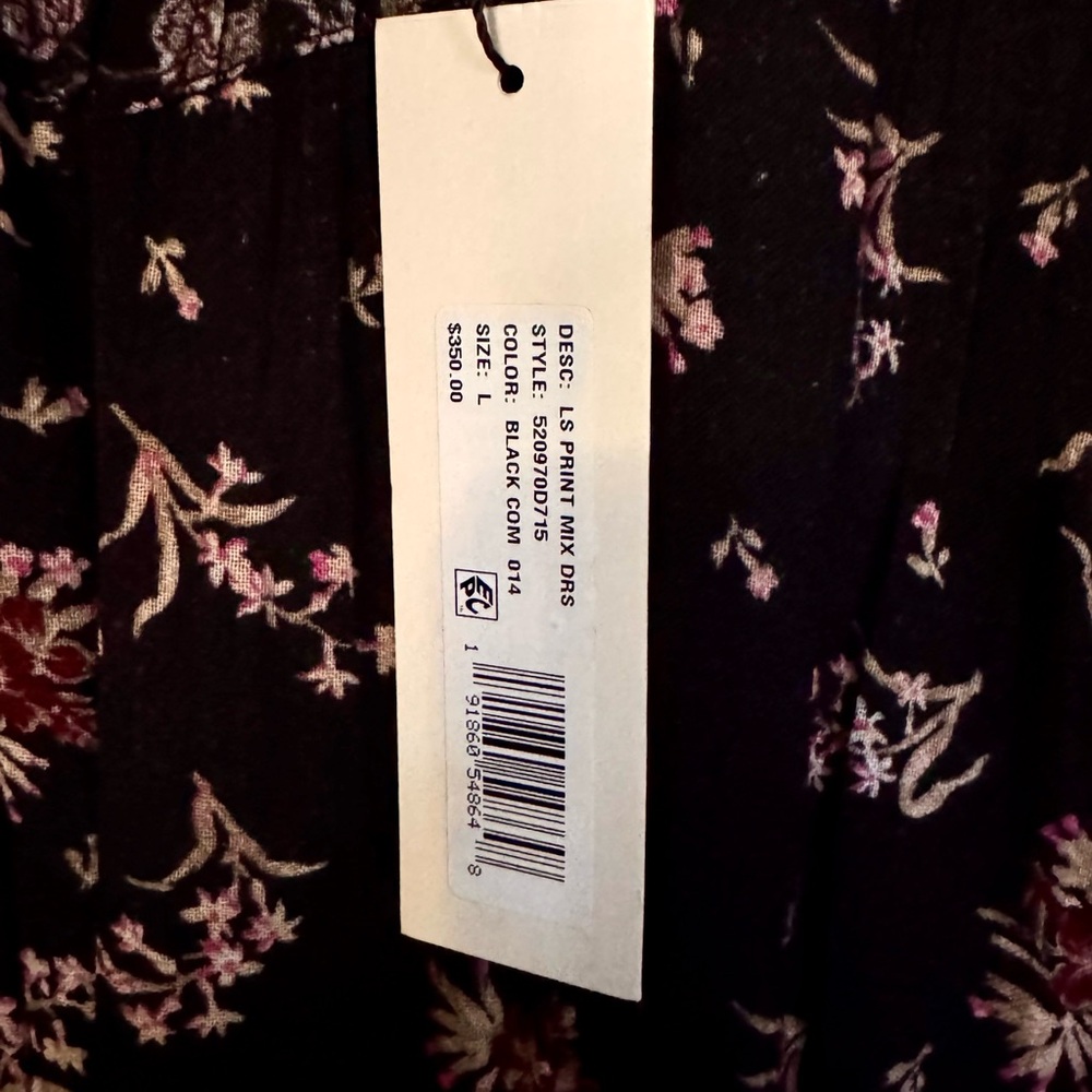 Floral Black Dress - Picture 3 of 4